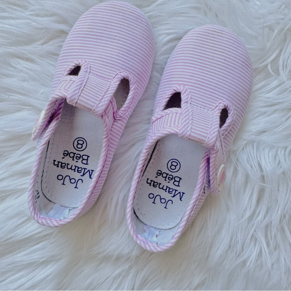 Pink Striped Kids Shoes